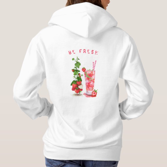 Moletom Bebida Legal com suco de morango fresco - Frutas d (Verso)