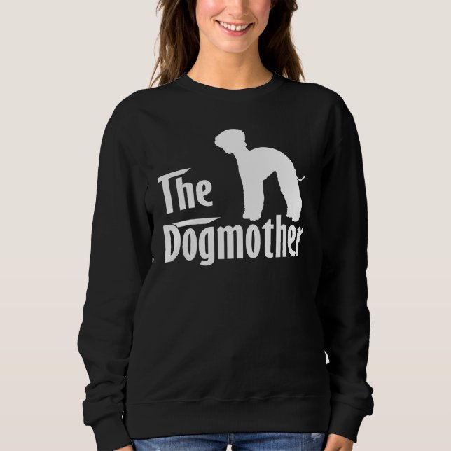 Moletom Bedlington Terrier Dog Dia de as mães mãe (Frente)