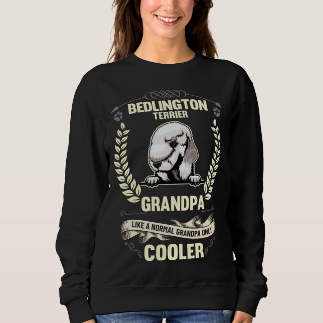 Moletom Bedlington Terrier Grandpa Like A Normal Grandpa O (Frente)