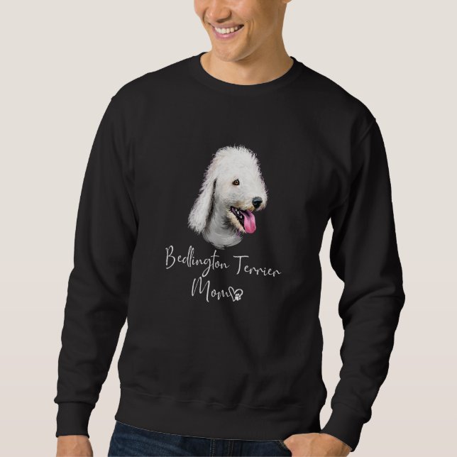 Moletom Bedlington Terrier Mãe Cachorro Cachorro Bonito (Frente)