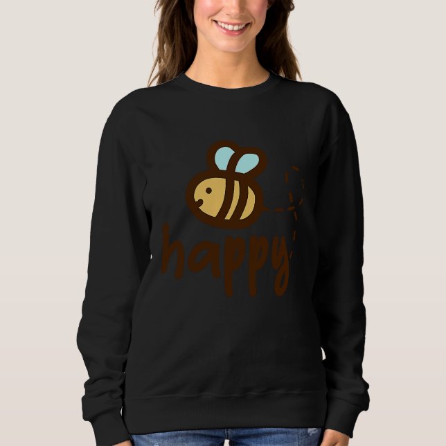 Moletom Bee Happy Tees Be Happy Cute Bee (Frente)