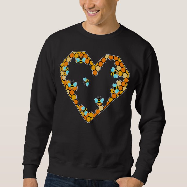 Moletom Bee Heart Beekeeper Environment Conservation Honey (Frente)