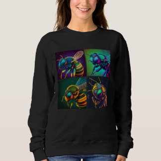 Moletom Bee Insect Pop Illustration Colorful Animal Women 