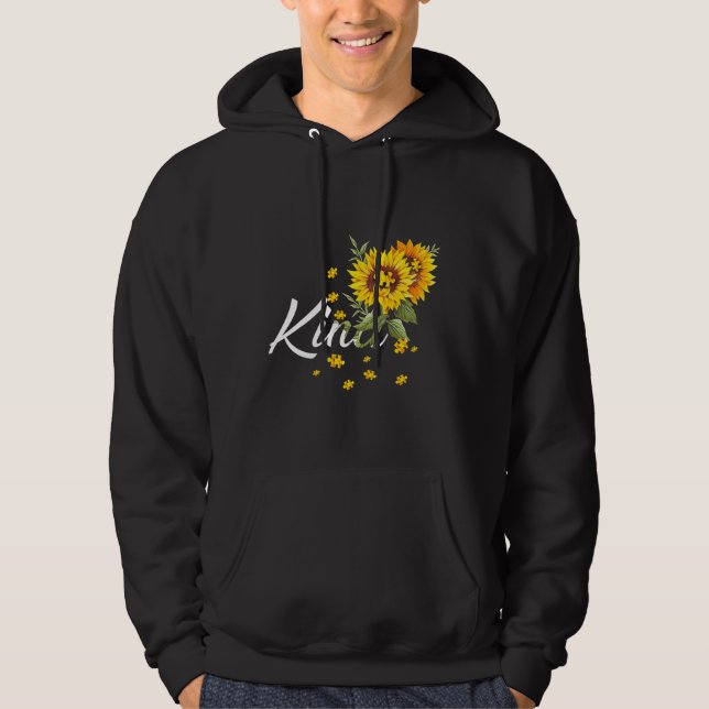 Moletom Bee Kind Sunflower Autism Awareness Sunflower Kind (Frente)