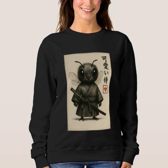 Moletom Bee Samurai Ink Art Sumi-e Style Novelty Kawaii Wo (Frente)
