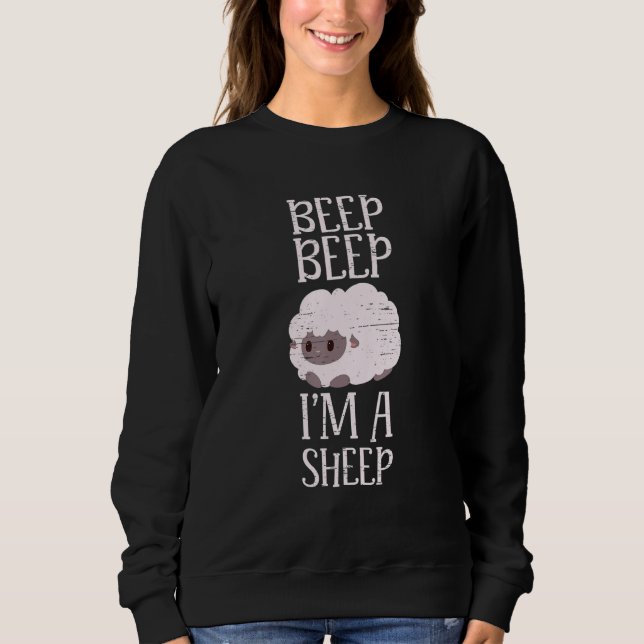 Moletom Beep Beep I'm A Sheep Livestock Herd Farm Wool Ani (Frente)