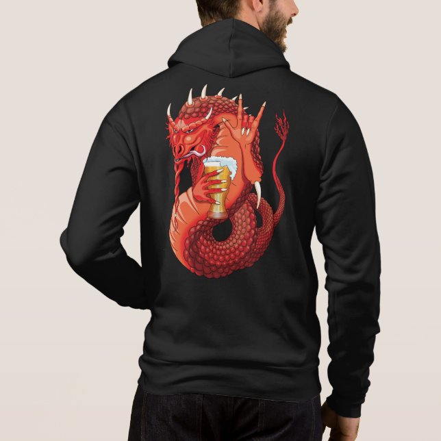 Moletom Beer Bebendo Dragão Hoodie (Verso)