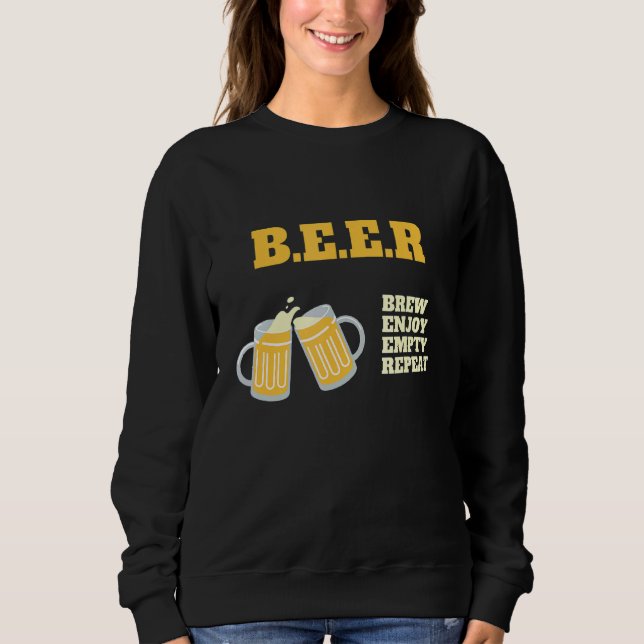 Moletom Beer Brew Aproveite o Dia de Cerveja de Bebendo Re (Frente)