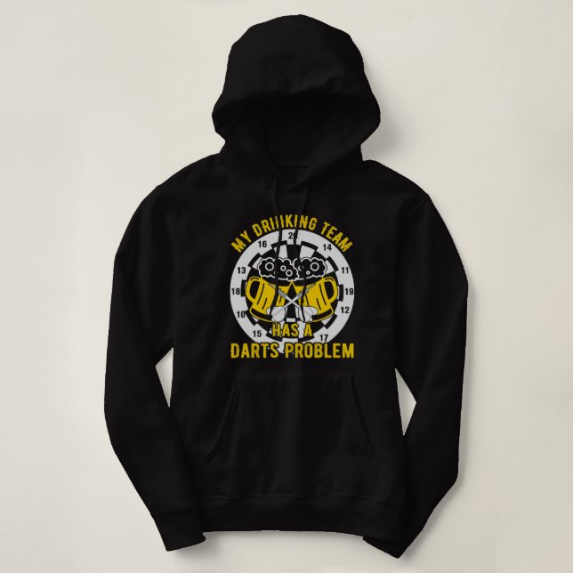 Moletom Beer Dart Minha Equipe de Bebendos tem uma Cerveja (Frente do Design)