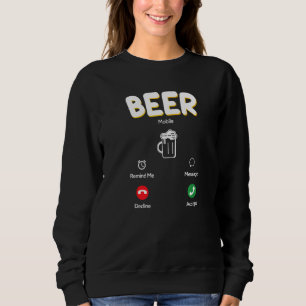 Moletom Beer Drinker Bebado Para Mulheres Pais