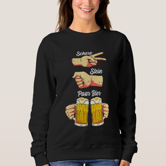 Moletom Beer Drinker Game Rock Paper Tesoura Oktoberfest (Frente)
