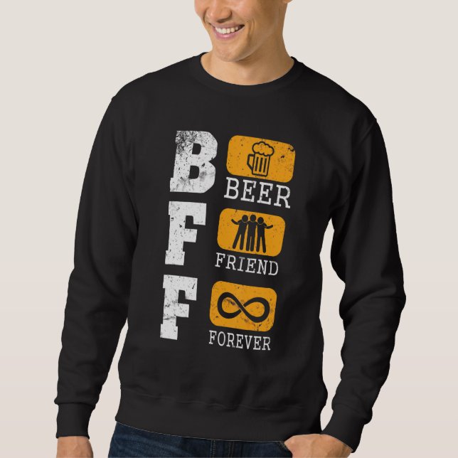 Moletom Beer Friend Forever Happy Beer Day Drinker Bebado  (Frente)