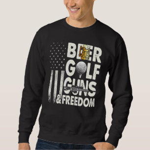 Moletom Beer Golf Guns E Freedom American Flag Bebendo