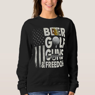 Moletom Beer Golf Guns E Freedom American Flag Bebendo