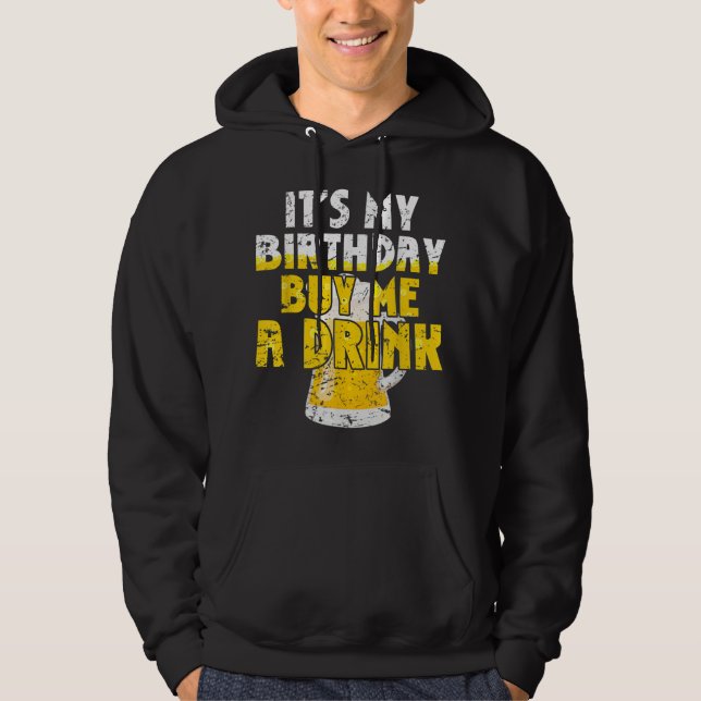 Moletom Beer Lover É o meu Comprar de aniversário Um Dri d (Frente)