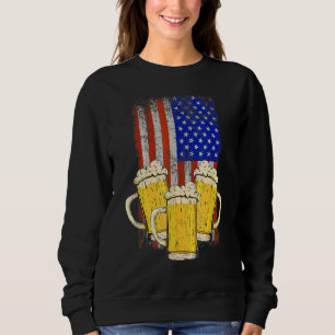 Moletom Beer Mug American Flag Artesanato Beer Brewer