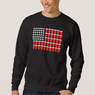 Moletom Beer Pong American Flag 4 De Julho Quarto Partido