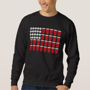 Moletom Beer Pong American Flag 4 de julho St Patricks