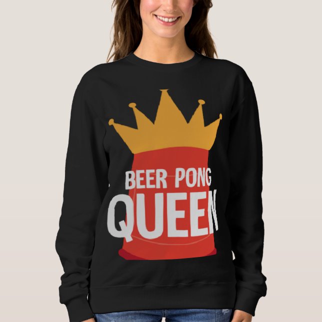 Moletom Beer Pong Queen I Beer Ping Pong Table Tennis  1 (Frente)