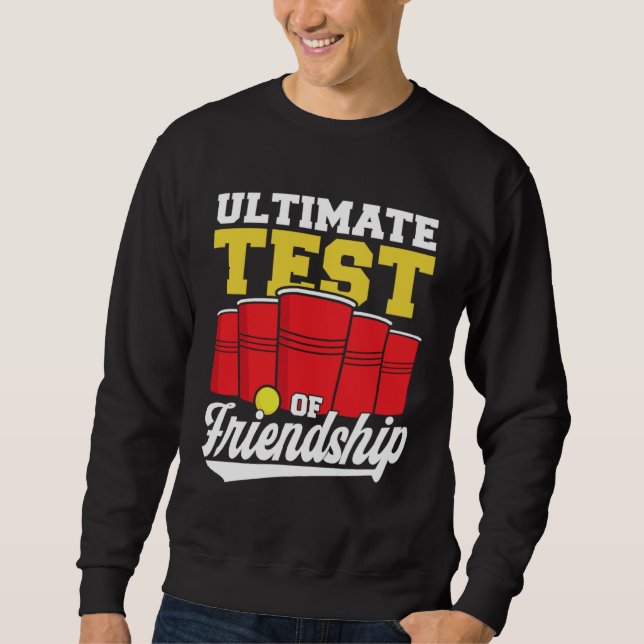Moletom Beer Pong Teste Final de Amizade Beer Pong (Frente)