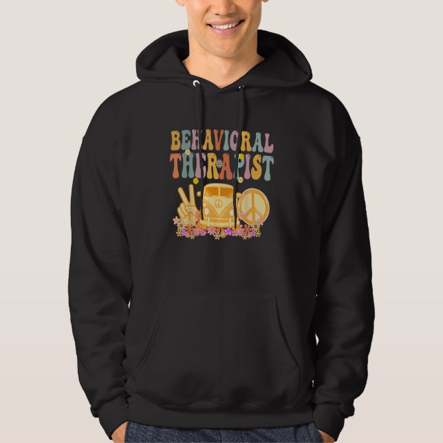 Moletom Behavioral Therapist Groovy Hippie Retro Week Appr (Frente)