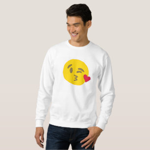 Moletom beija emoji mens sweatshirt