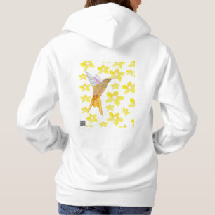 Moletom Beija-flor Floral Amarelo