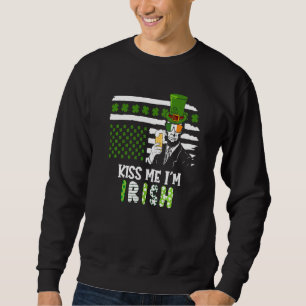 Moletom Beija-Me Im Irish Funny Abraham Lincoln Beer Irlan
