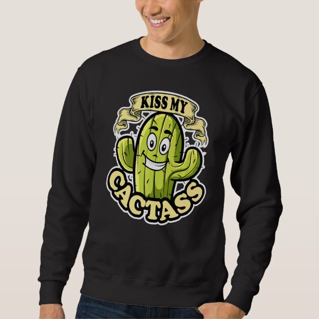 Moletom Beija Meu Cactass Cactus Para Homens Fábricas Cuec (Frente)