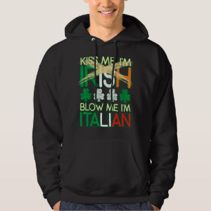 Moletom Beije-me, sou irlandês, sou da Rua italiana do Pat