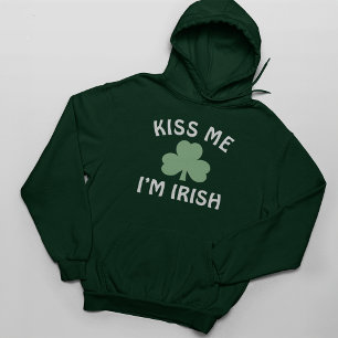 Moletom Beije-me Verde sou Irlandês Dia de São Patrício