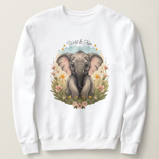 Moletom Beijo-Elefante Cachorro Febre (Frente do Design)