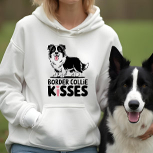 Moletom Beijos de Border Collie Fofo Desenho de Cachorro p