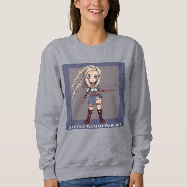 Moletom Bela Caricatura Viking Girl Warrior (Frente)