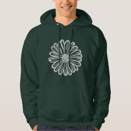 Moletom Bela Flor de Margarida, Ilustração em Meios-Tons