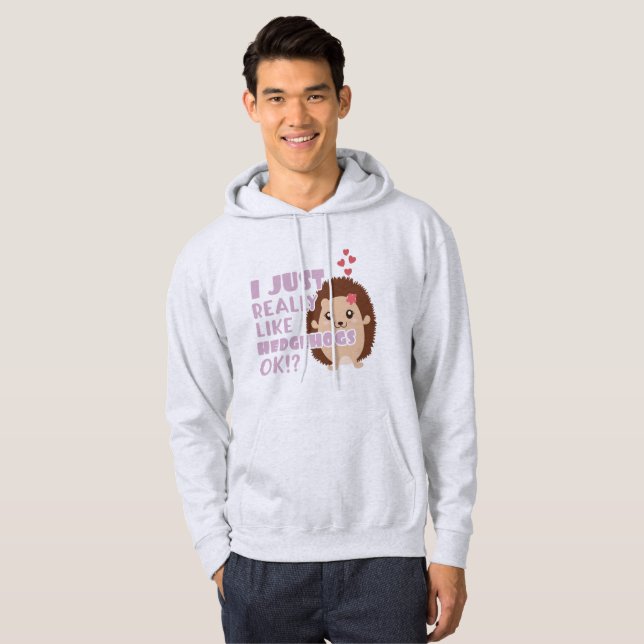 Moletom Bela Nabo, Eu Gosto Muito De Hedgehogs, OK? (Frente Completa)
