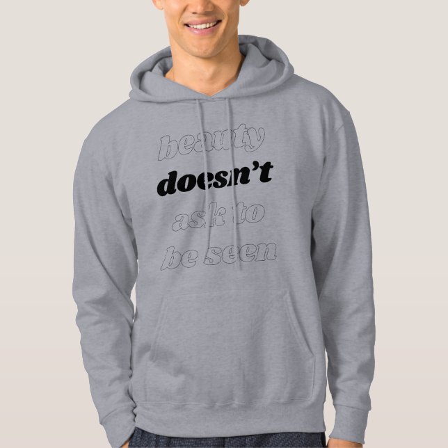 Moletom Beleza não capuz básico dos homens (Frente)