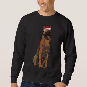 Moletom Belga Malinois Natal Luz Xmas Dog Lover