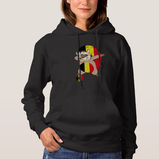 Moletom Belgian Soccer Player Belgian Flag Belgium Dabbing (Frente)