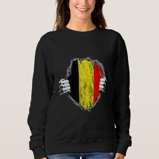 Moletom Bélgica Chest Belga Flag Belgique Pride (Frente)