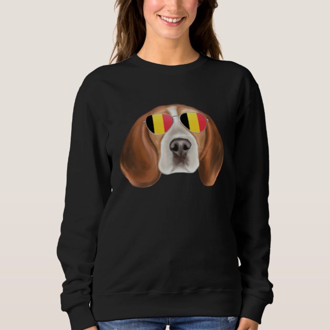 Moletom Belgium Flag Beagle Dog Belgium Pocket (Frente)