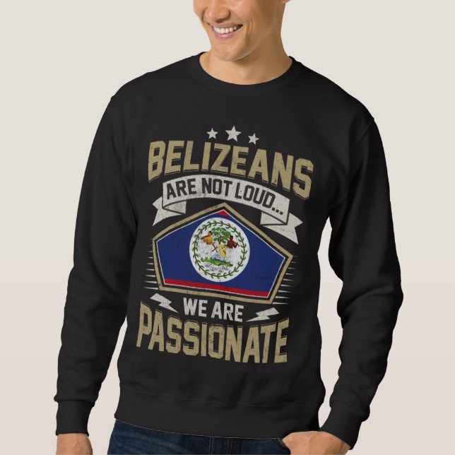 Moletom Belize Flag Passionate Belizeans Girls & Women (Frente)