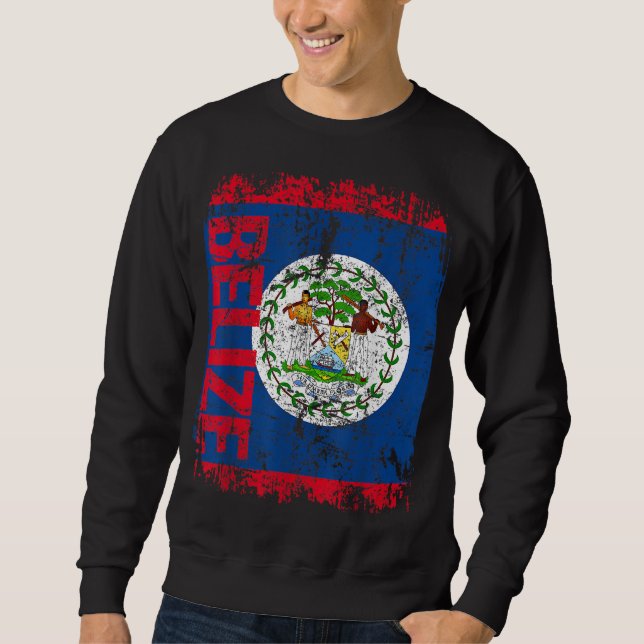 Moletom BELIZE Flag Vintage - BELIZE (Frente)