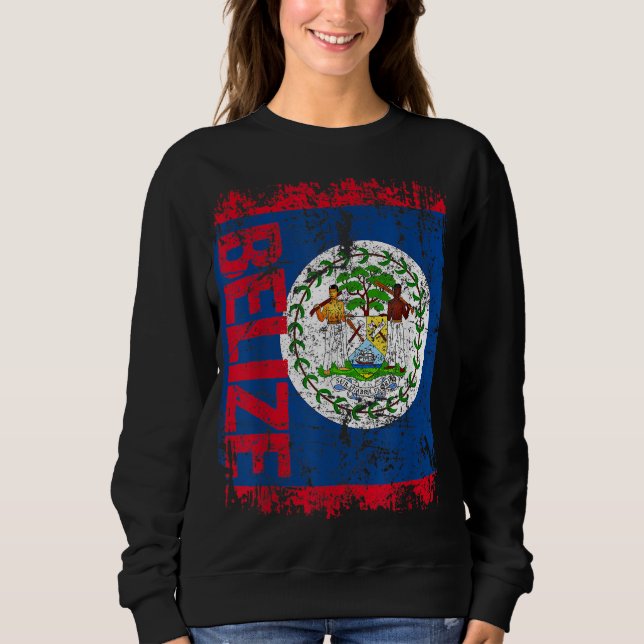 Moletom BELIZE Flag Vintage - BELIZE (Frente)