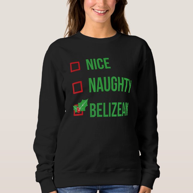 Moletom Belizean Funny Belize Pajama Natal (Frente)