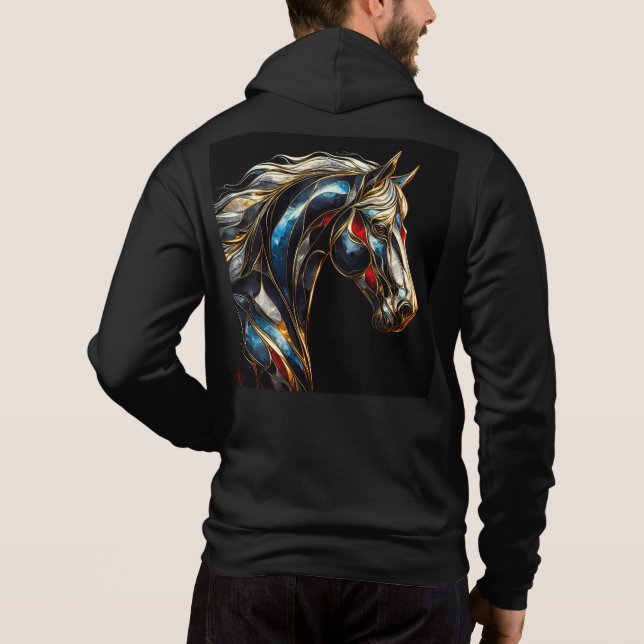 Moletom Bella+Canvas-Zip - Abstrato 18 Hoodie (Verso)