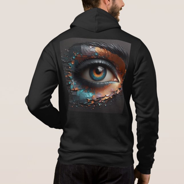 Moletom Bella+Canvas-Zip - Abstrato 26 Hoodie (Verso)