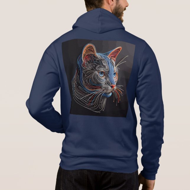Moletom Bella+Canvas-Zip - Abstrato 29 Hoodie (Verso)