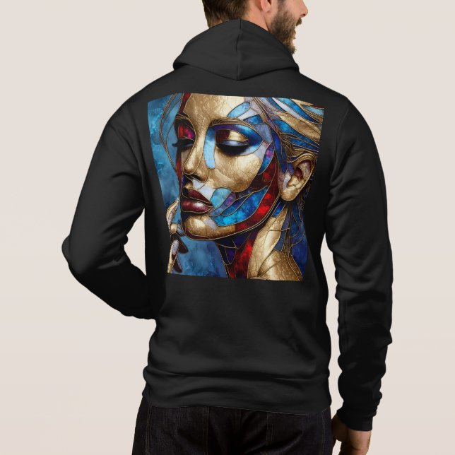 Moletom Bella+Canvas-Zip - Abstrato 44 Hoodie (Verso)