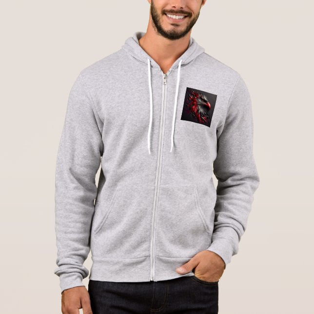 Moletom Bella+Canvas-Zip-Cheio-Abstrato 14 Hoodie (Frente)
